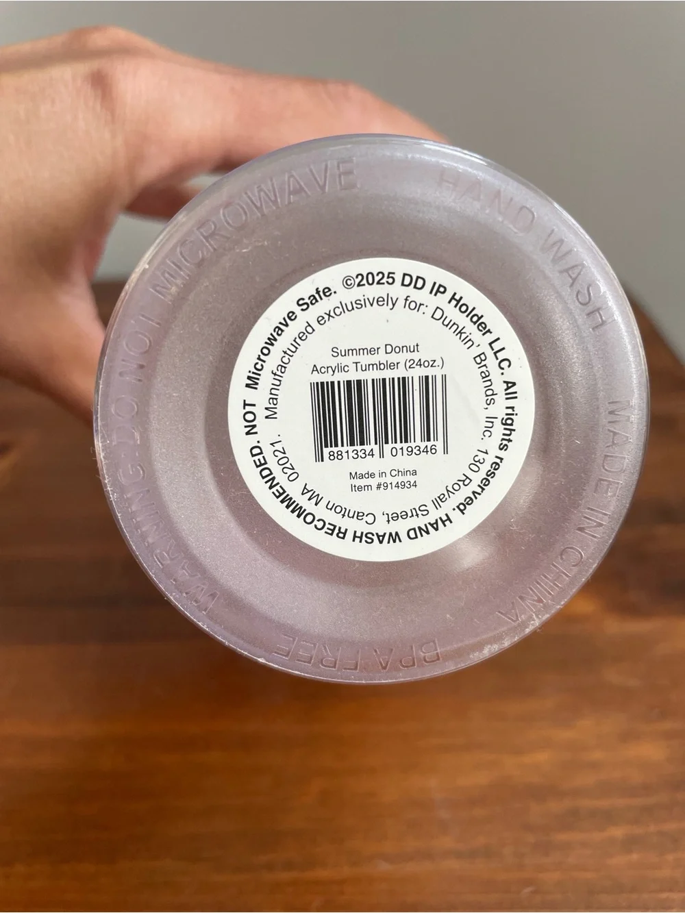 Stoney Clover Lane Clear Dunkin' Sticker Tumbler with Orange Straw